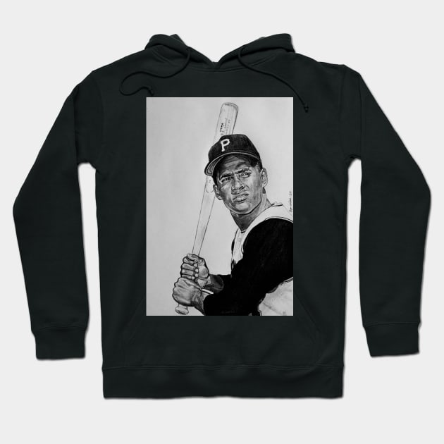 Roberto Clemente Hoodie by BryanWhipple